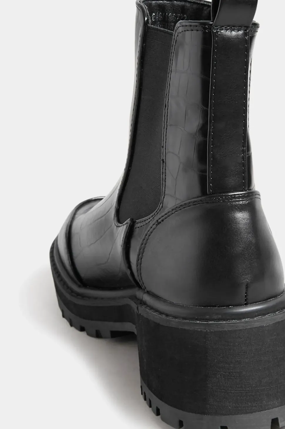Chunky Chelsea Croc Heel Boot