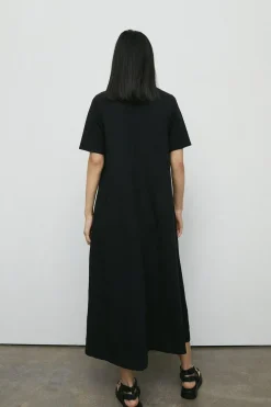Clean Cotton Trapeze Midi Dress