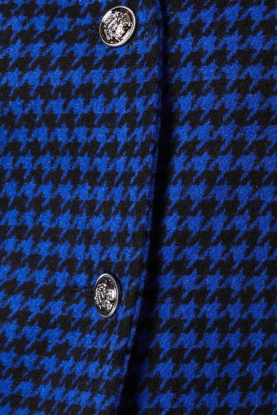 Cobalt Boucle Military Blazer