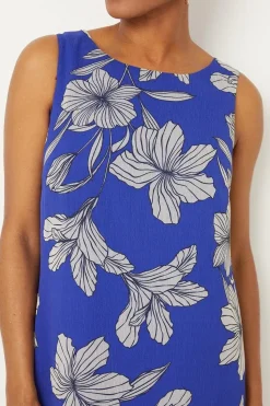 Cobalt Floral Shift Dress