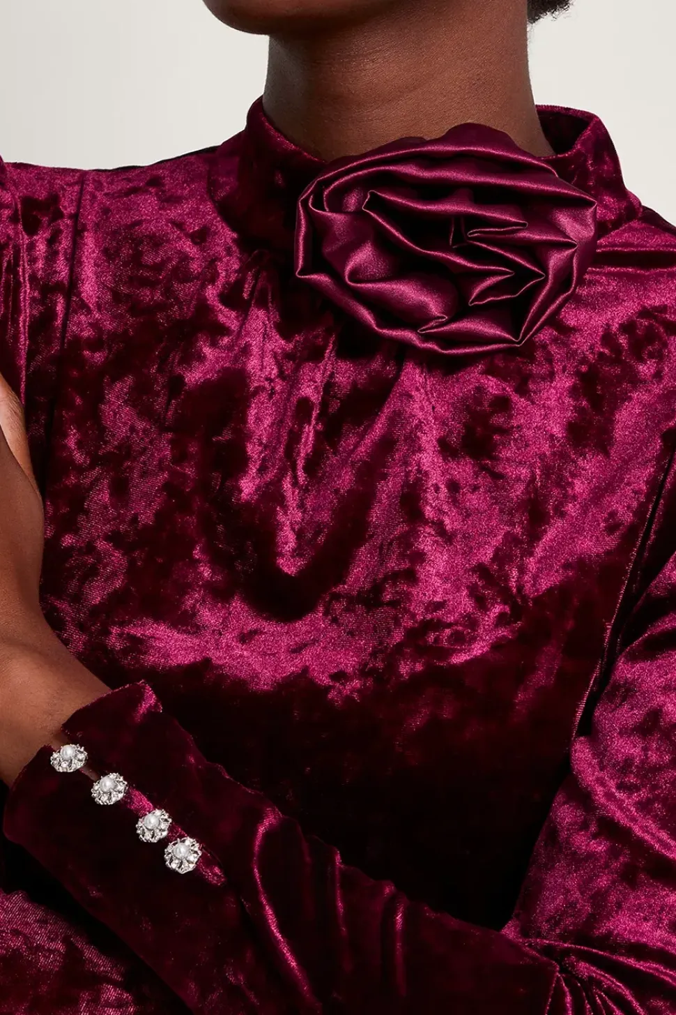 Colbie Velvet Corsage Top