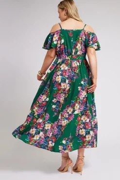 Cold Shoulder Wrap Dress