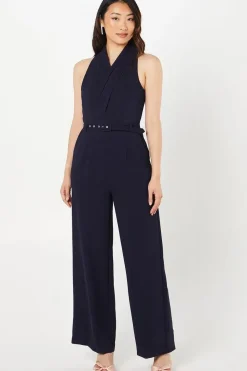 Collared Straight Leg Jumpsuit