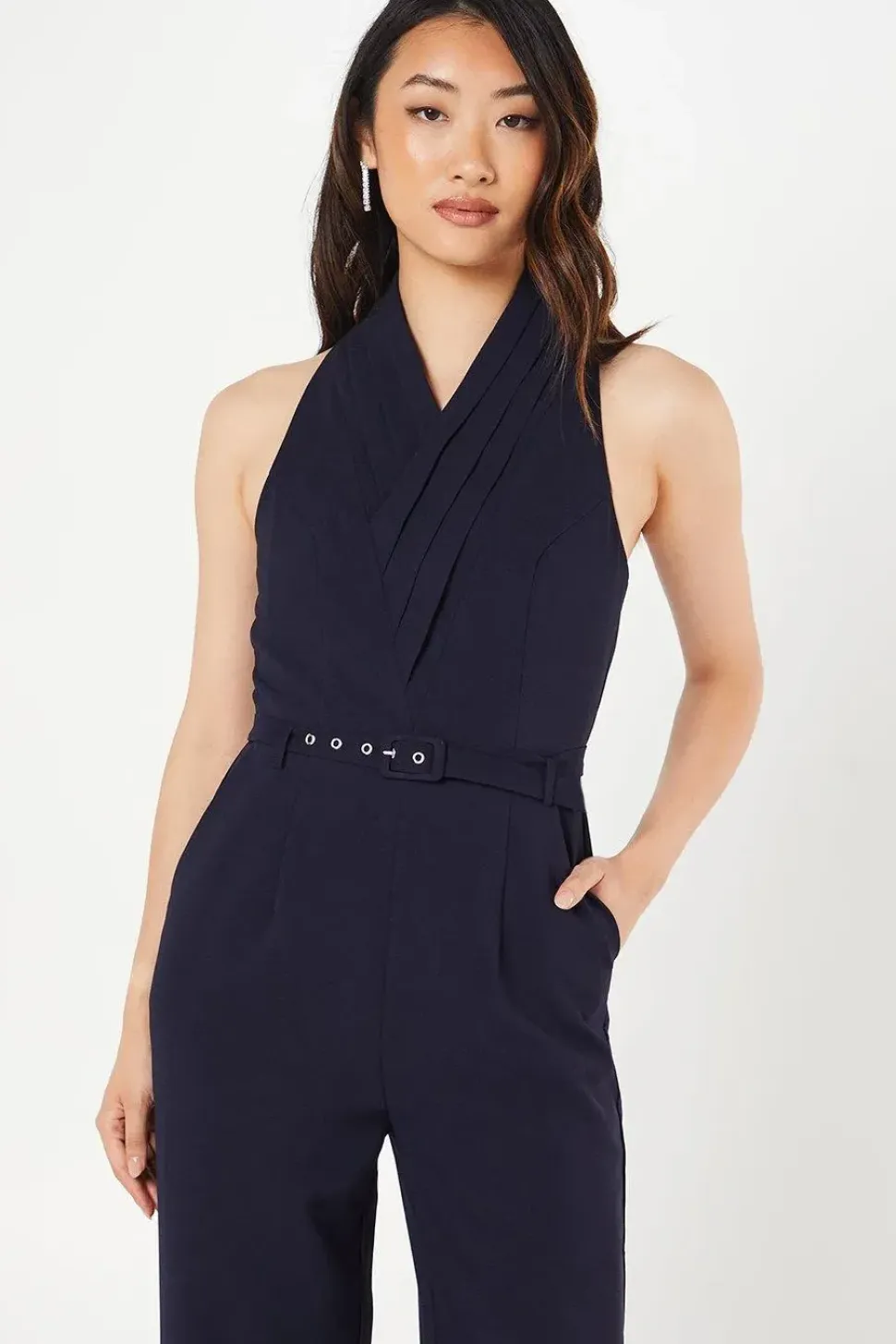 Collared Straight Leg Jumpsuit