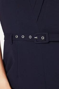 Collared Straight Leg Jumpsuit