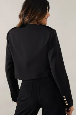 Collarless Military Jacket