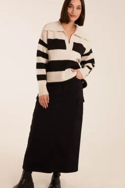 Collar Wide Stripe Jumper