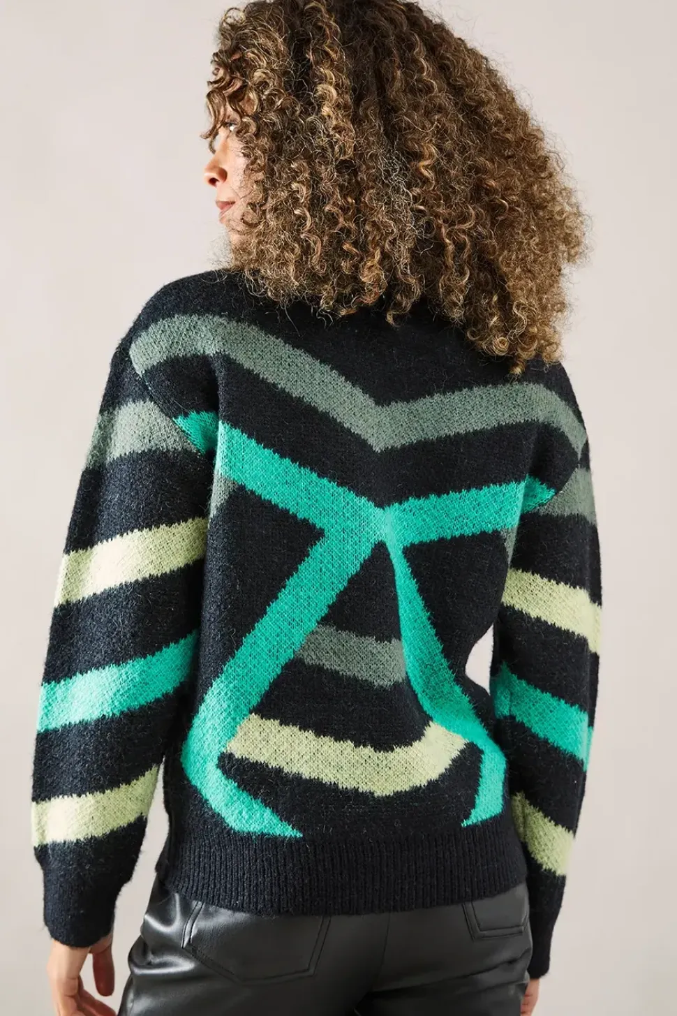 Colour Block Embellished Detail Jumper
