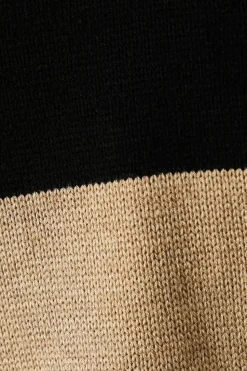 Colour Block High Neck Jumper