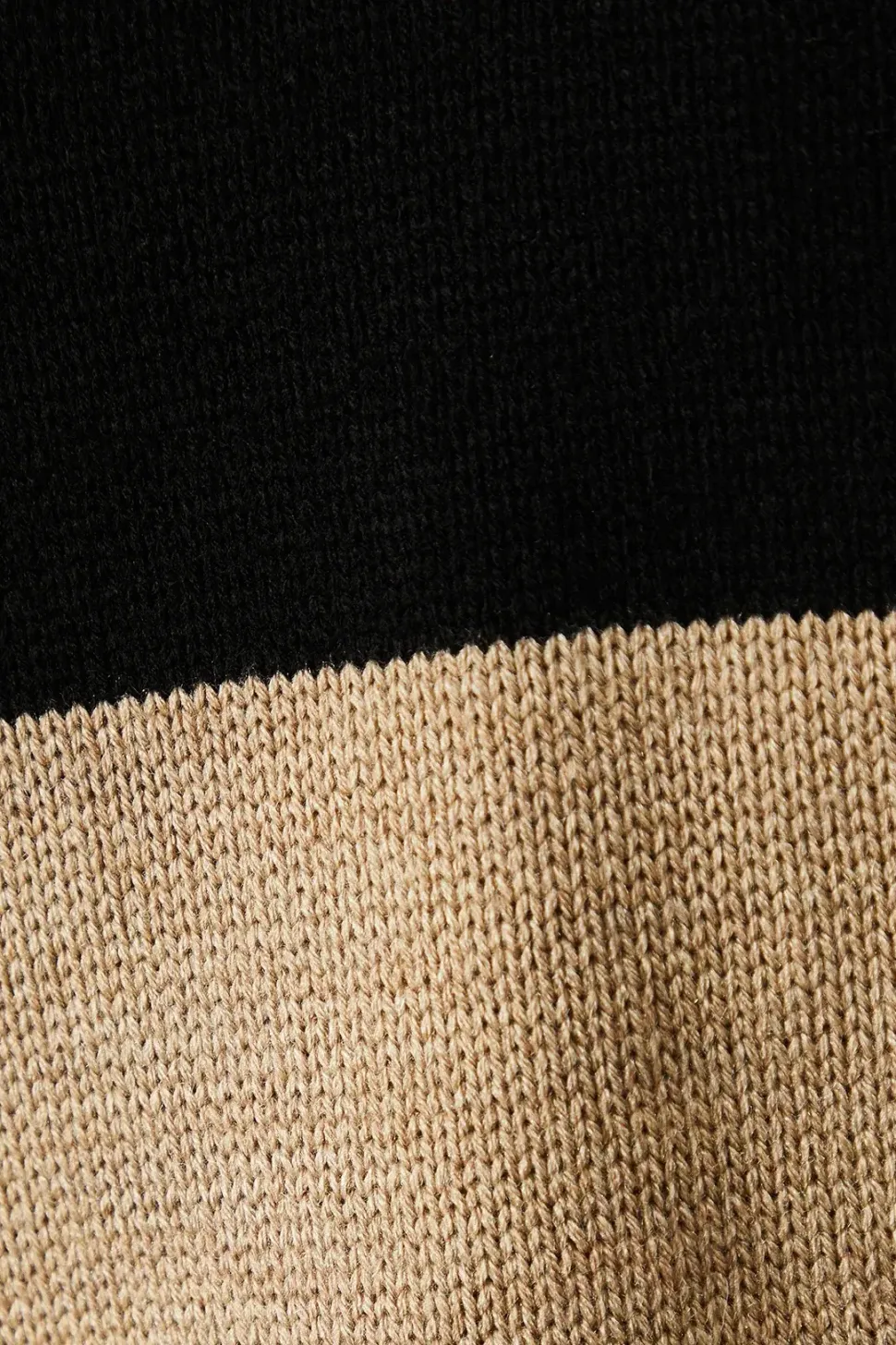 Colour Block High Neck Jumper
