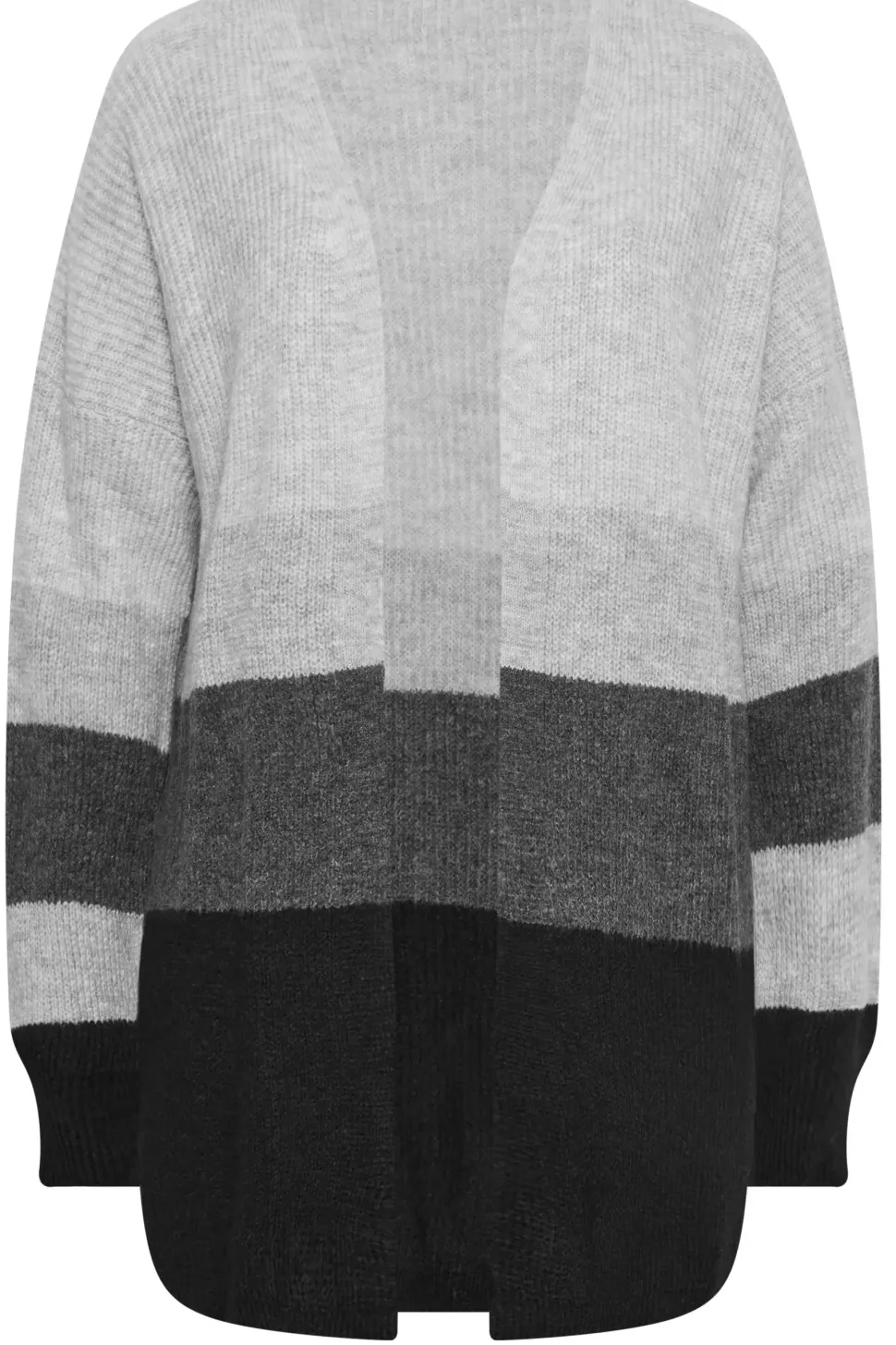 Colourblock Longline Knitted Cardigan