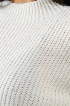 Colourblock Stripe Detail High Neck Jumper