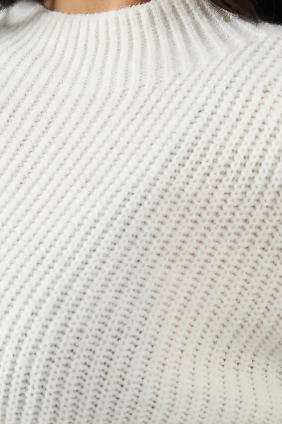 Colourblock Stripe Detail High Neck Jumper