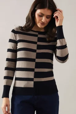 Colourblock Striped Jumper