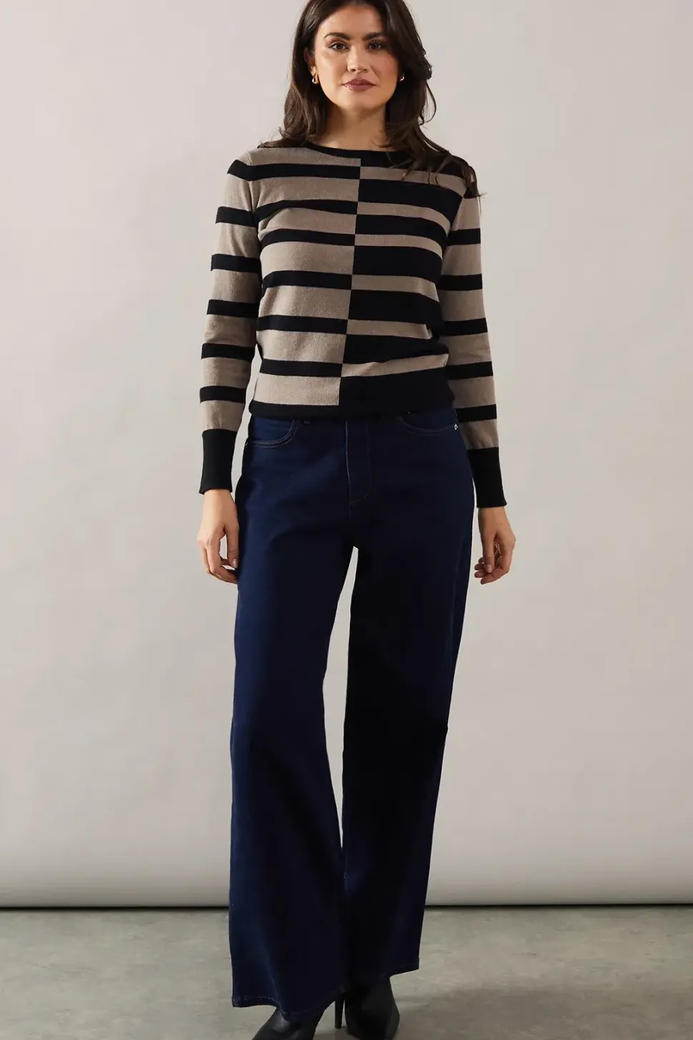 Colourblock Striped Jumper