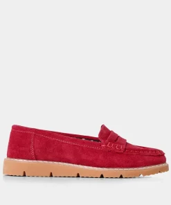 Colour Block Suede Slip-On Leather Loafers
