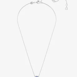 Constella Blue Oval Cut Rhodium Plated Necklace 5671809
