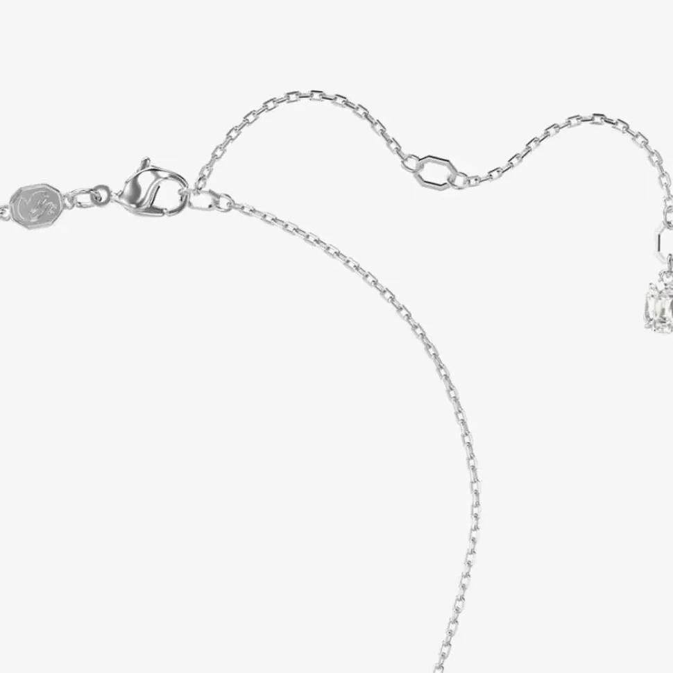 Constella Blue Oval Cut Rhodium Plated Necklace 5671809