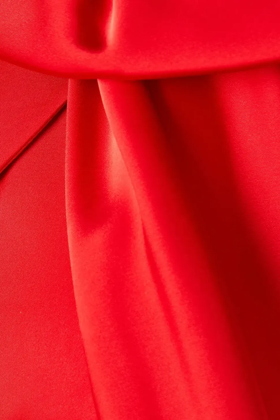 Contrast Bow Satin One Shoulder Maxi Dress