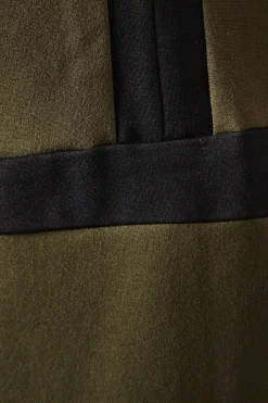 Contrast Detail Ponte Keyhole Dress