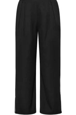 Contrast Side Stripe Wide Leg Trousers