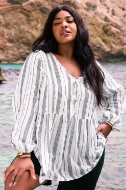 Contrast Stitch Blouse