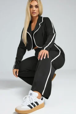 Contrast Trim Blazer