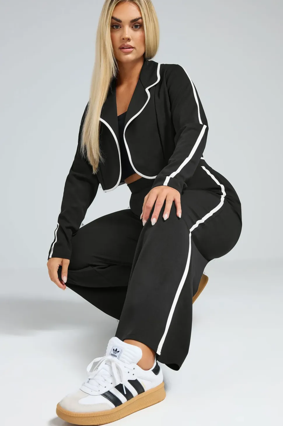 Contrast Trim Blazer