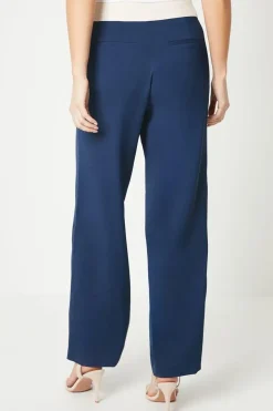 Contrast Waistband Wide Leg Trouser