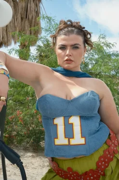 Cord Bustier Top