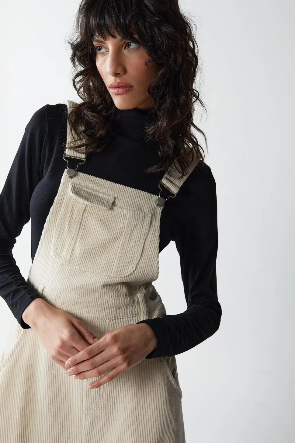 Corduroy Dungaree Maxi Dress