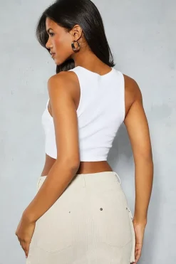 Cord Zip Detail Mini Skirt