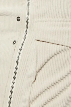 Cord Zip Detail Mini Skirt