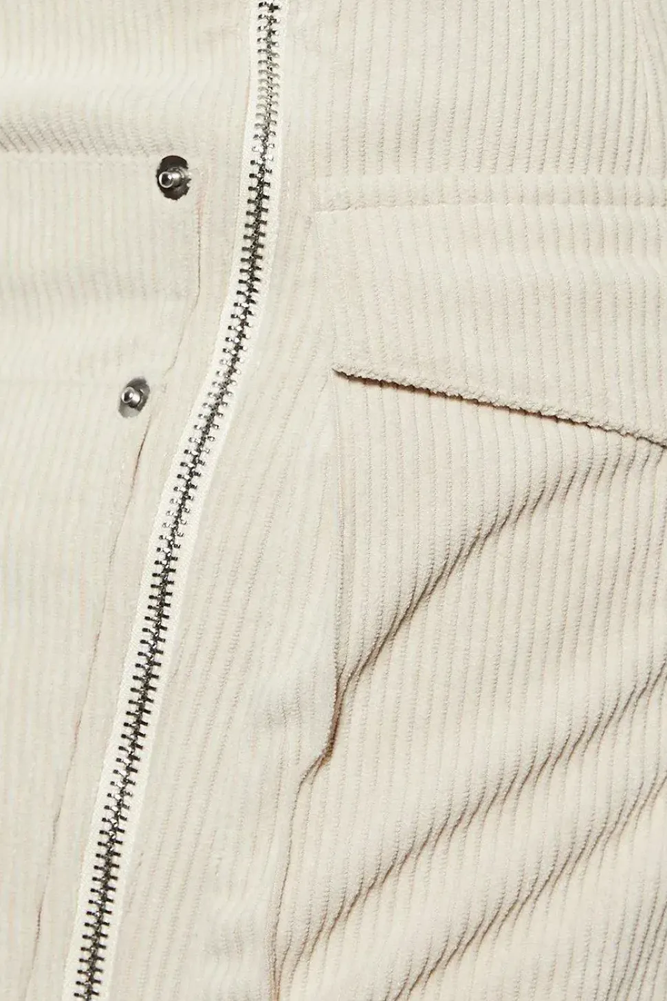 Cord Zip Detail Mini Skirt