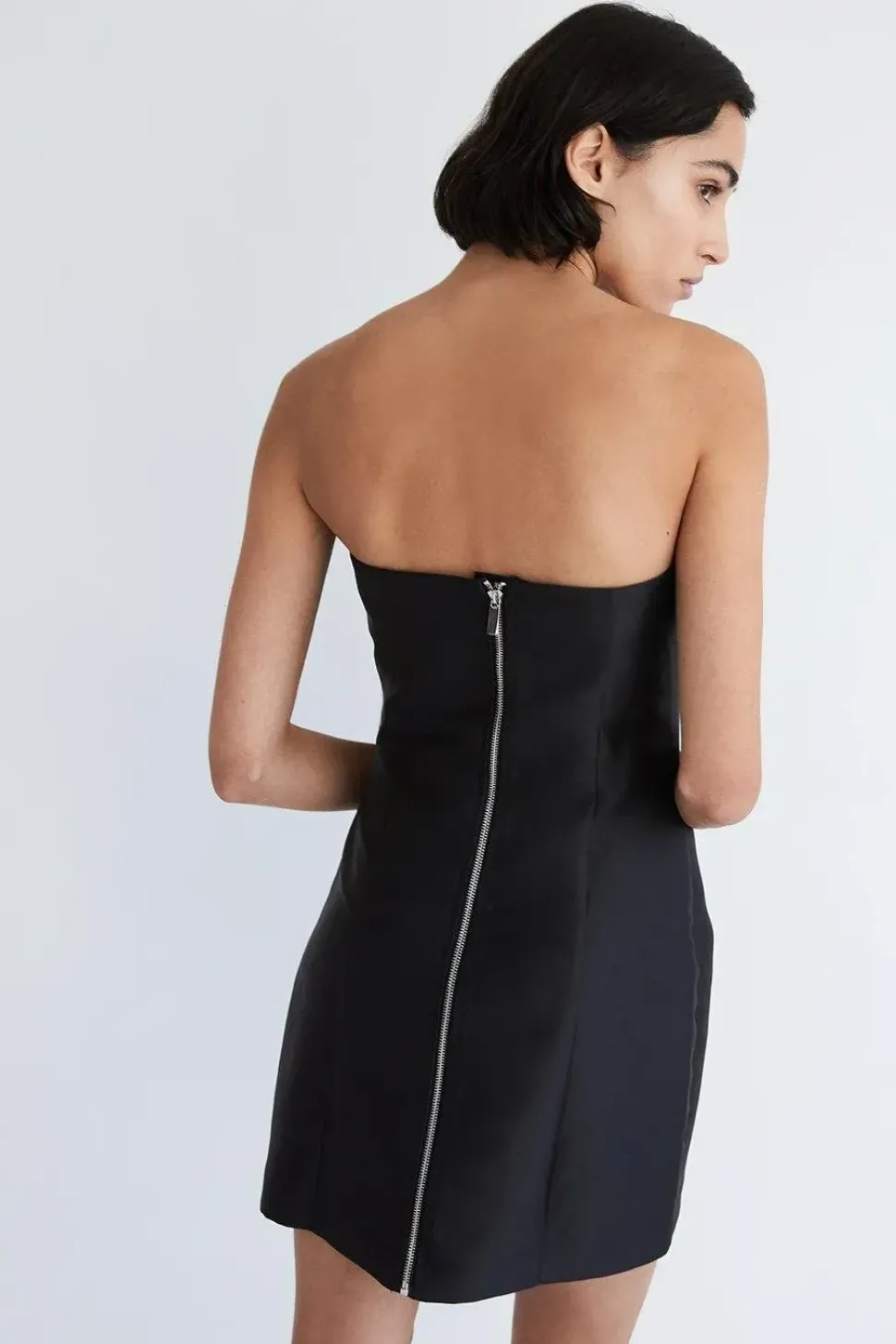 Corsage Detail Bandeau Mini Dress
