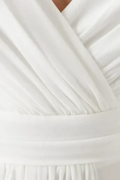 Corsage Detail Chiffon A Line Wedding Dress
