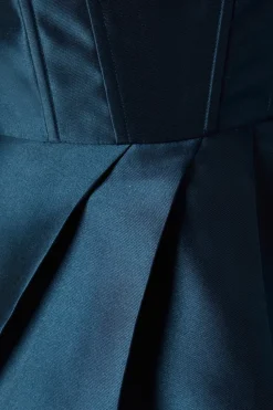 Corset Detail Twill Bridesmaids Dress