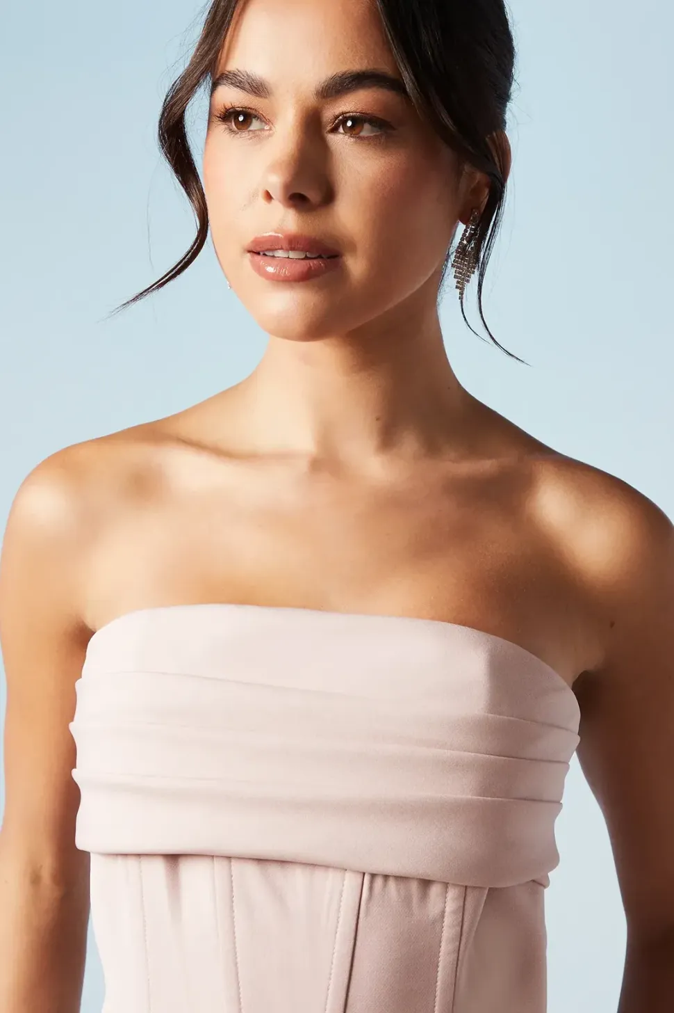 Corset Detail Wide Leg Bridesmaids Jumpsuit
