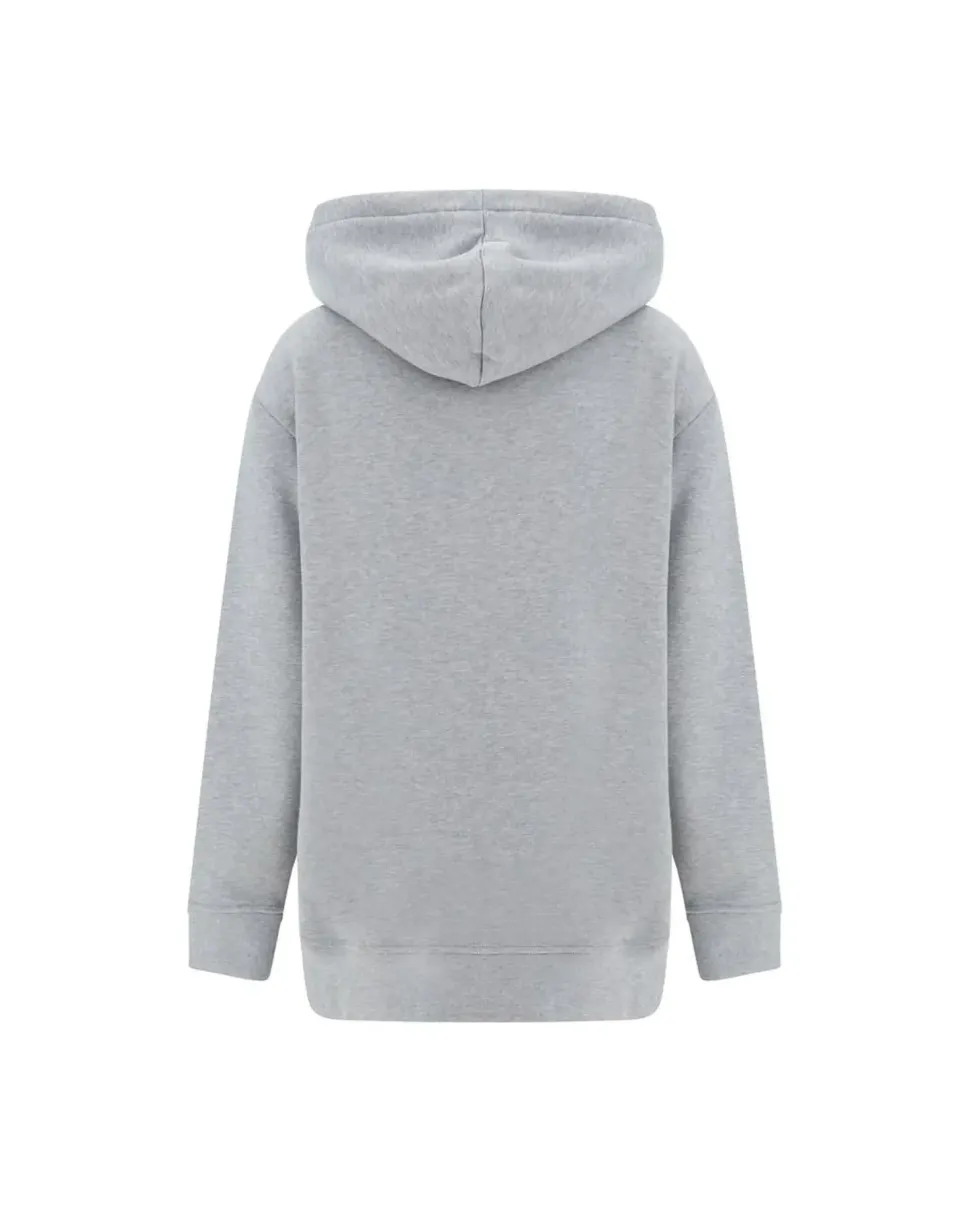 Cotton Hoodie with Adjustable Drawstring and Monogram Detailing