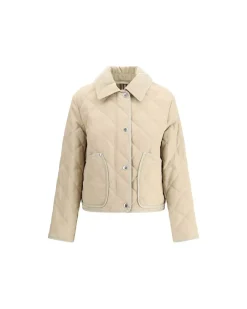 Cotton Jacket with Corduroy Collar and Archivio Check Lining