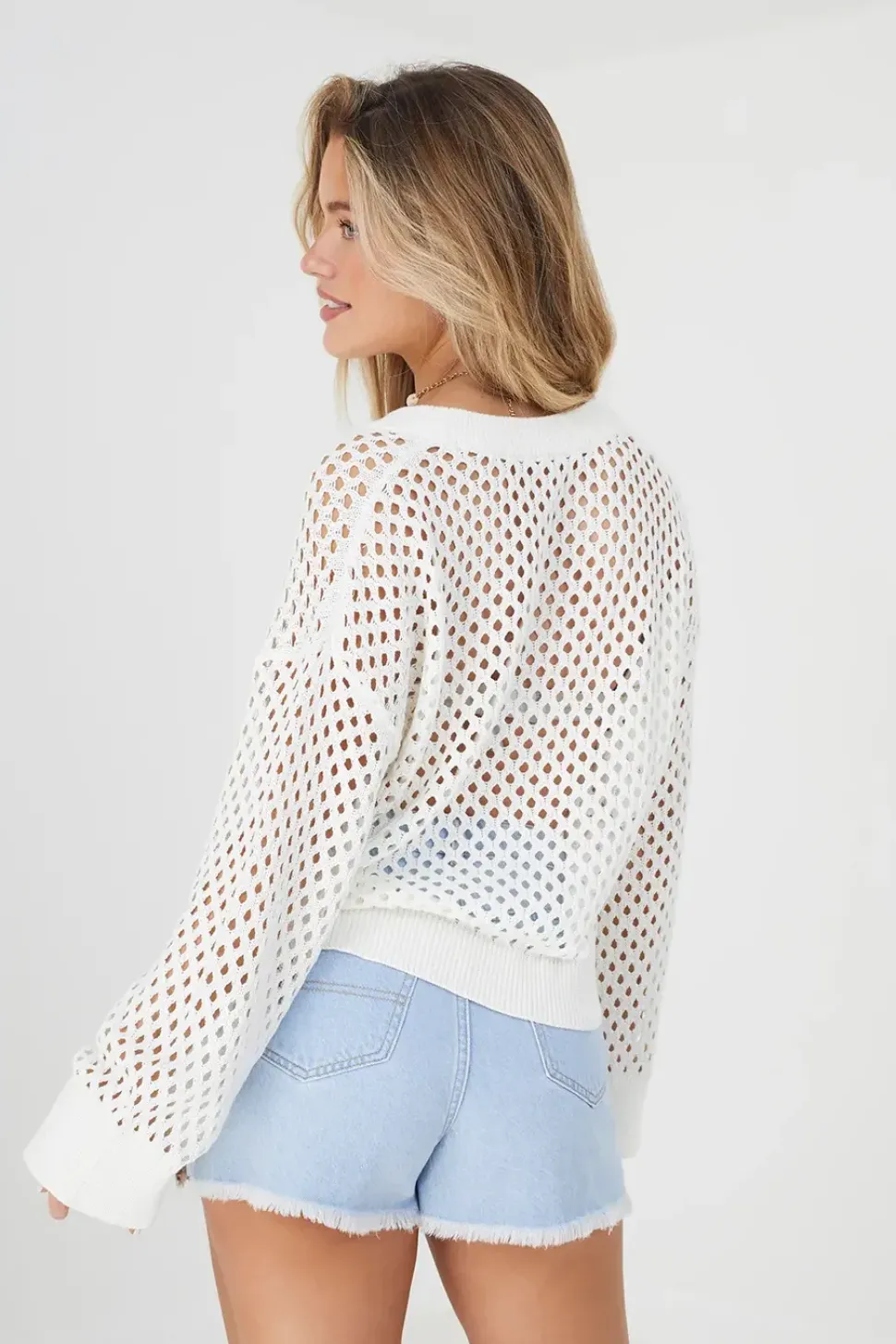 Cotton Open Knit Jumper