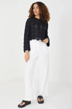 Cotton Pointelle Jumper