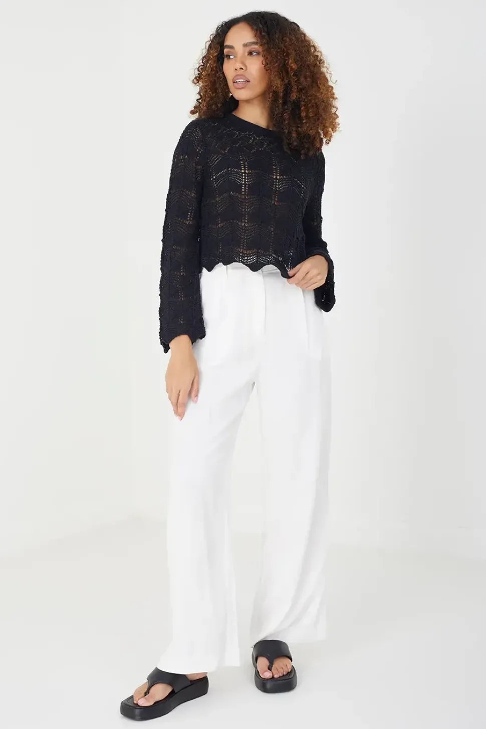 Cotton Pointelle Jumper