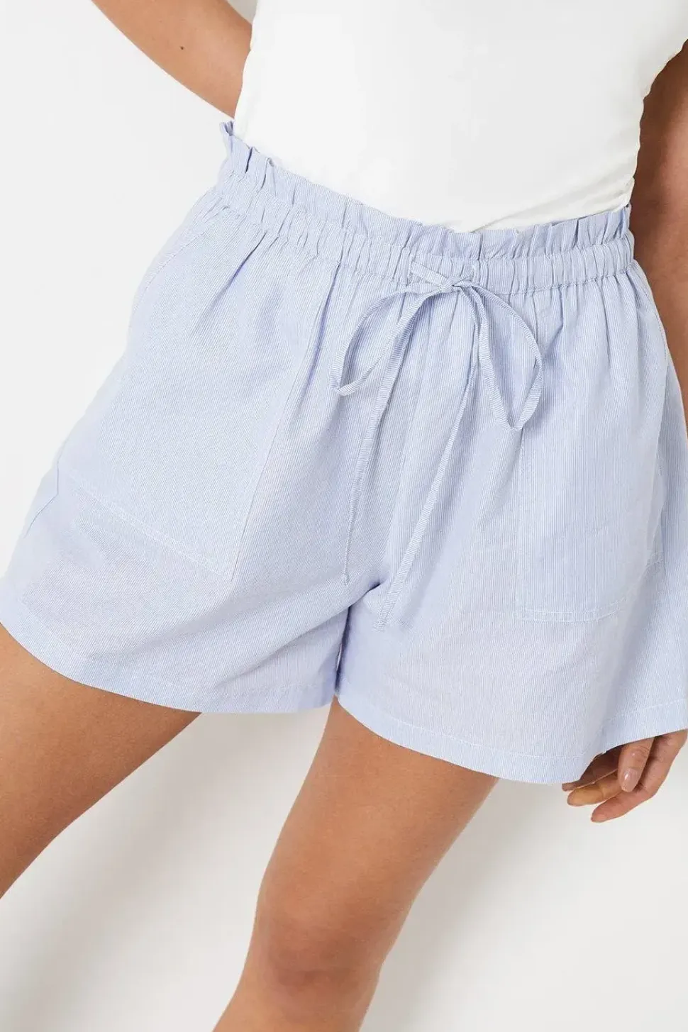 Cotton Poplin Stripe Shorts
