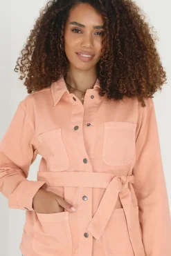 Cotton Twill Belted Shacket