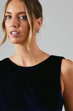 Cowl Back Velvet Bridesmaid Maxi Dress