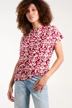Cowl Neck Deep Hem Top