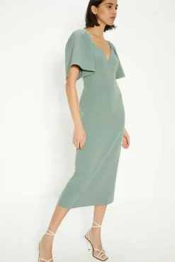 Crepe Cut Out Pencil Dress