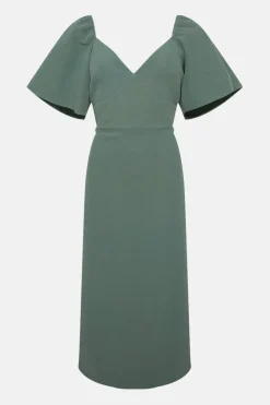 Crepe Cut Out Pencil Dress