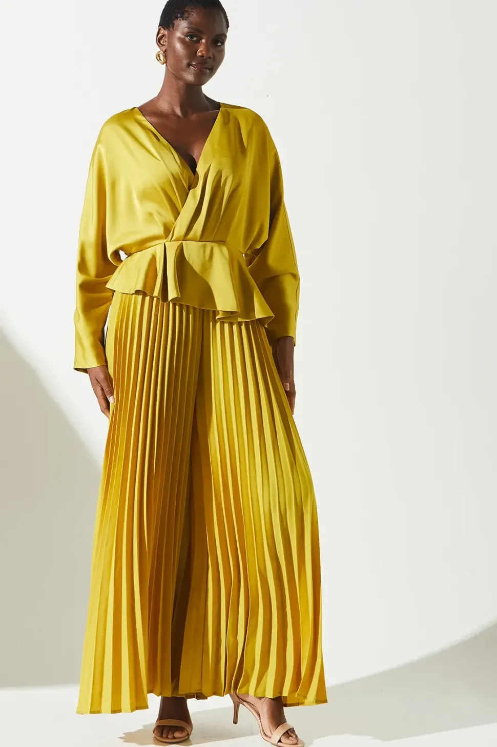 Crepe Pleated Jumpsuit